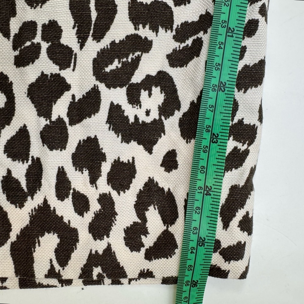J.Crew Easy Pants Ivory Leopard Linen Lyocell Straight Taper Leg Trousers Size 6 - Picture 10 of 13